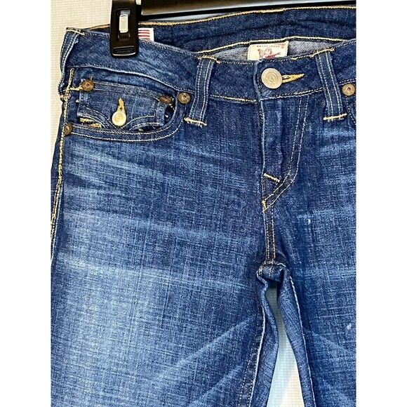 True Religion Becky Bootcut Jean Women Sz 27 Flap Poc Stretch Y21K - Picture 3 of 13